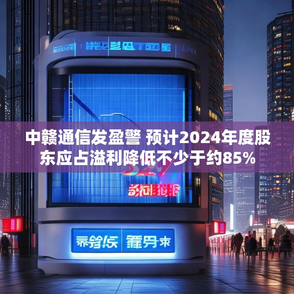 中赣通信发盈警 预计2024年度股东应占溢利降低不少于约85%