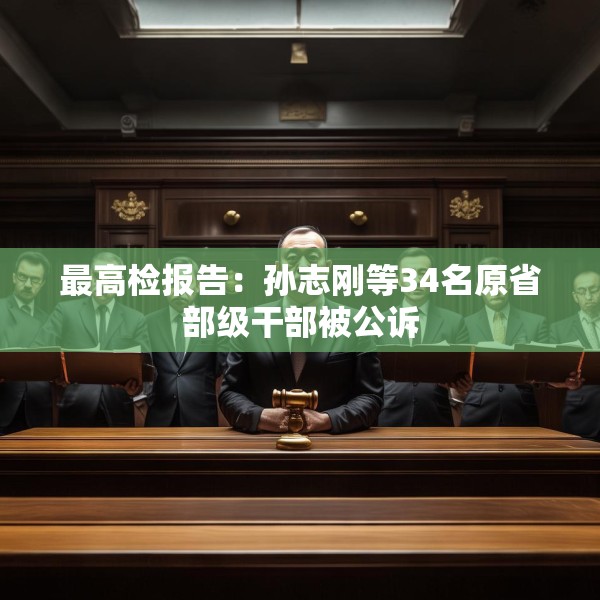 最高检报告：孙志刚等34名原省部级干部被公诉