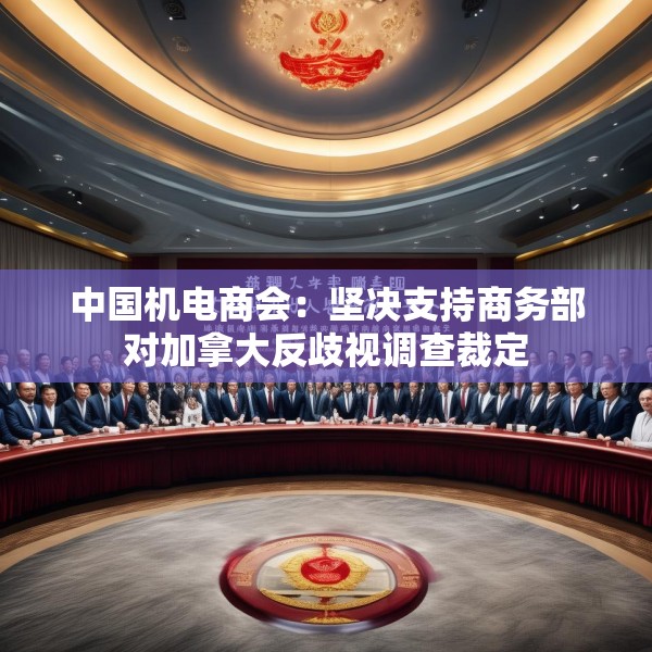 中国机电商会：坚决支持商务部对加拿大反歧视调查裁定