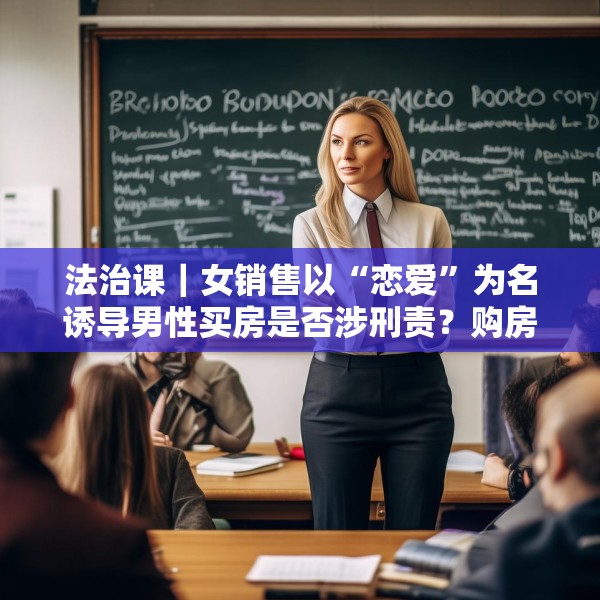 法治课｜女销售以“恋爱”为名诱导男性买房是否涉刑责？购房合同有效吗？