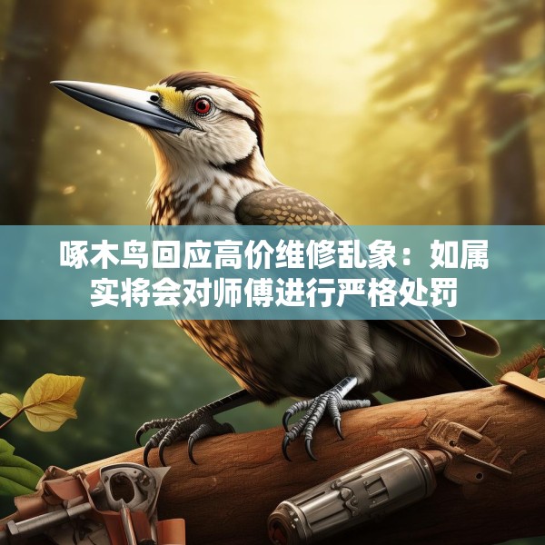 啄木鸟回应高价维修乱象：如属实将会对师傅进行严格处罚