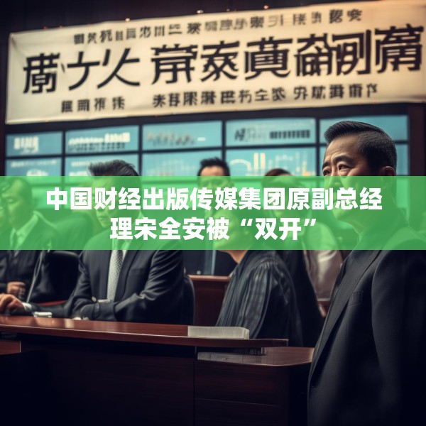 中国财经出版传媒集团原副总经理宋全安被“双开”