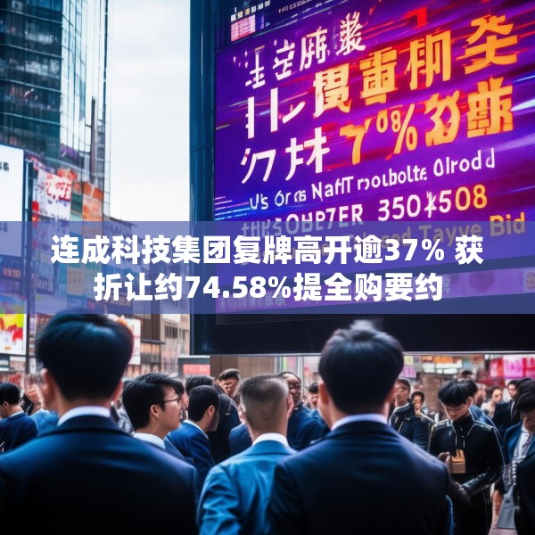 连成科技集团复牌高开逾37% 获折让约74.58%提全购要约