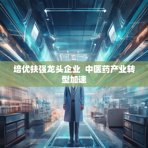 培优扶强龙头企业  中医药产业转型加速