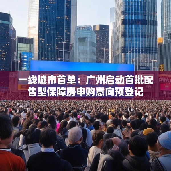 一线城市首单：广州启动首批配售型保障房申购意向预登记