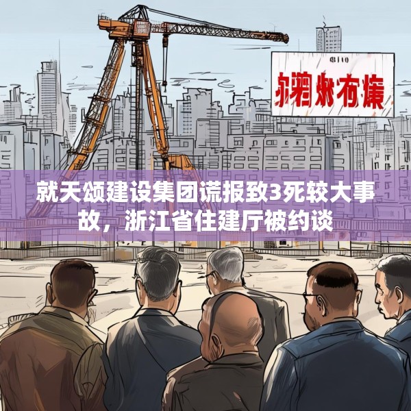 就天颂建设集团谎报致3死较大事故，浙江省住建厅被约谈