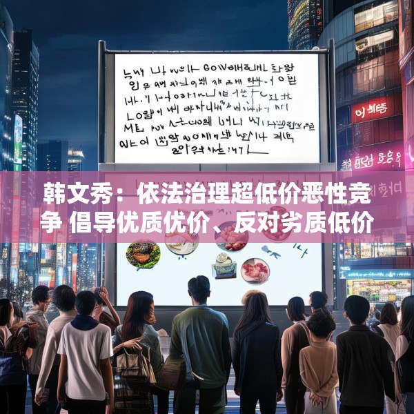韩文秀：依法治理超低价恶性竞争 倡导优质优价、反对劣质低价