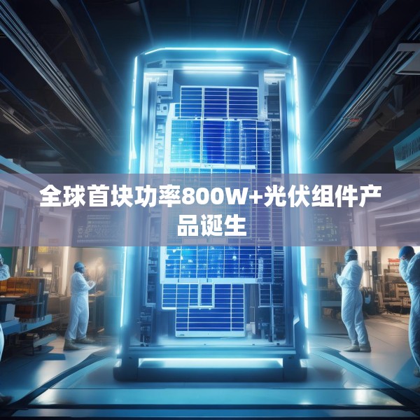 全球首块功率800W+光伏组件产品诞生