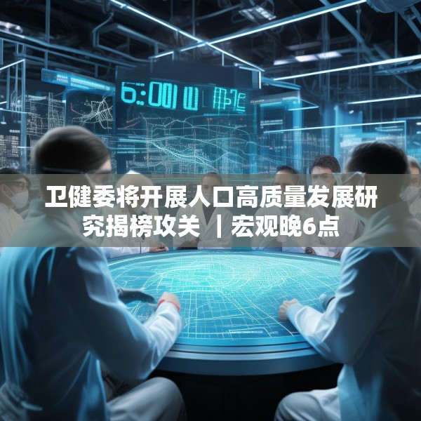 卫健委将开展人口高质量发展研究揭榜攻关 ｜宏观晚6点