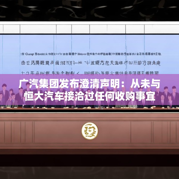 广汽集团发布澄清声明：从未与恒大汽车接洽过任何收购事宜