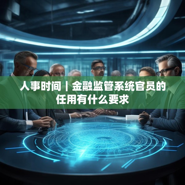 人事时间｜金融监管系统官员的任用有什么要求