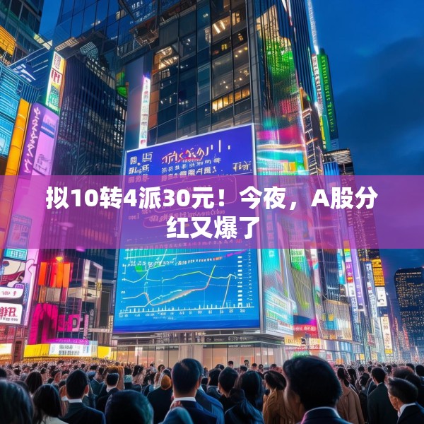 拟10转4派30元！今夜，A股分红又爆了