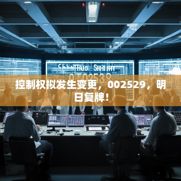 控制权拟发生变更，002529，明日复牌！