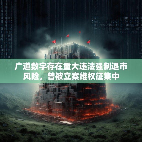 广道数字存在重大违法强制退市风险，曾被立案维权征集中