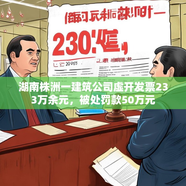 湖南株洲一建筑公司虚开发票233万余元，被处罚款50万元