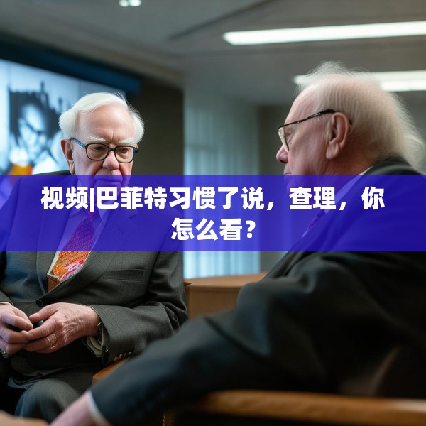 视频|巴菲特习惯了说，查理，你怎么看？
