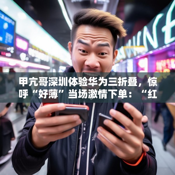 甲亢哥深圳体验华为三折叠，惊呼“好薄”当场激情下单：“红的黑的我都要！”