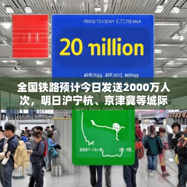 全国铁路预计今日发送2000万人次，明日沪宁杭、京津冀等城际列车余票充足