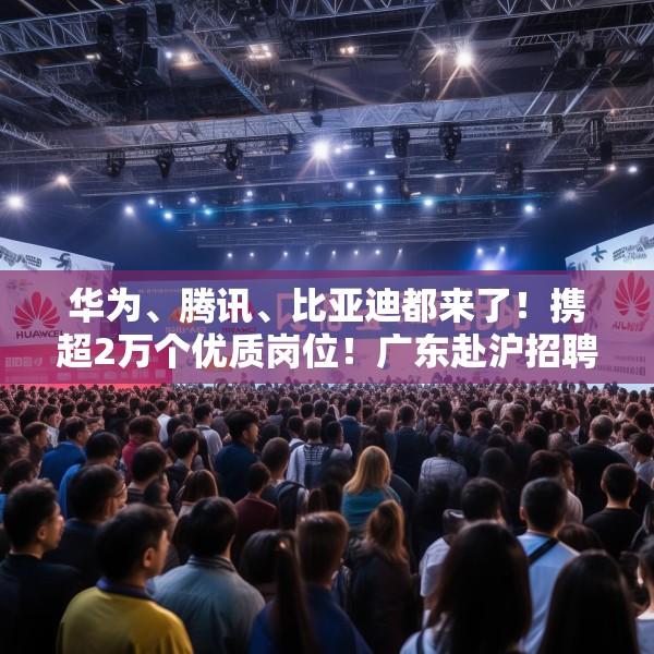 华为、腾讯、比亚迪都来了！携超2万个优质岗位！广东赴沪招聘诚意十足
