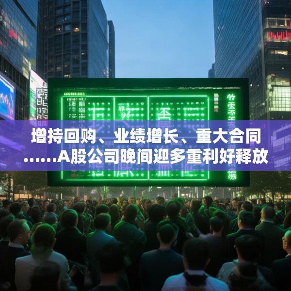 增持回购、业绩增长、重大合同……A股公司晚间迎多重利好释放