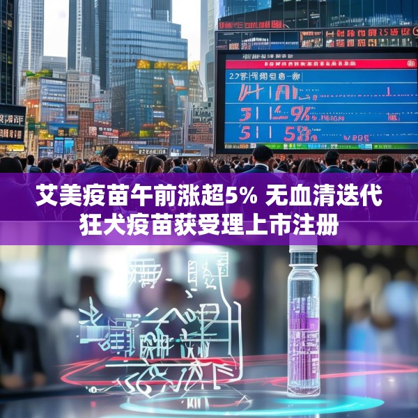 艾美疫苗午前涨超5% 无血清迭代狂犬疫苗获受理上市注册