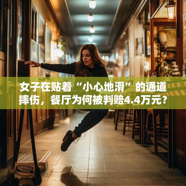 女子在贴着“小心地滑”的通道摔伤，餐厅为何被判赔4.4万元？