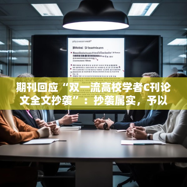 期刊回应“双一流高校学者C刊论文全文抄袭”：抄袭属实，予以撤稿