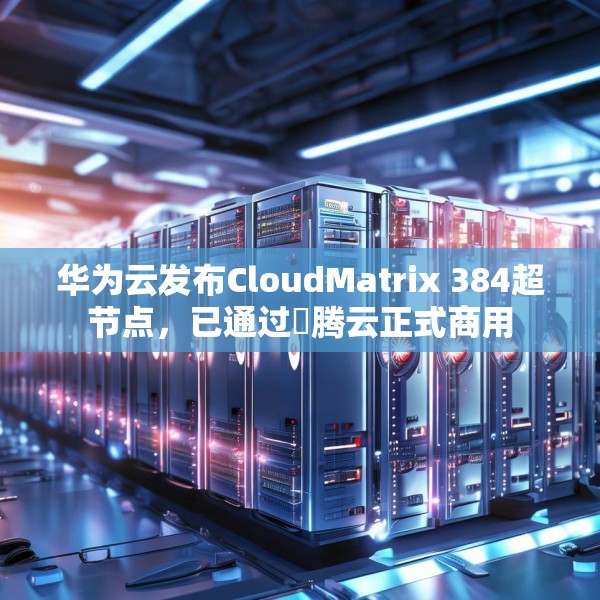 华为云发布CloudMatrix 384超节点，已通过昇腾云正式商用