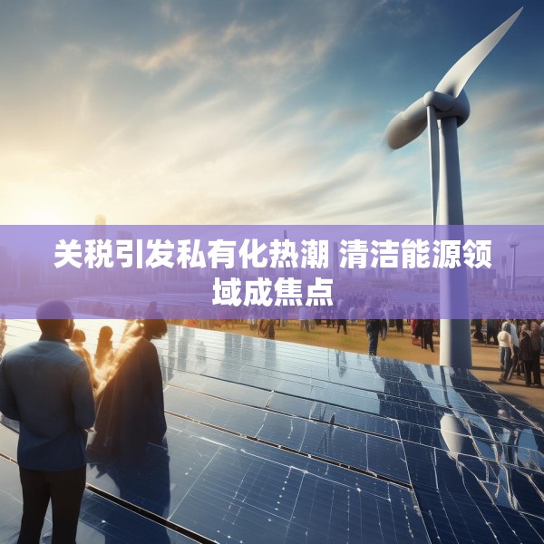 关税引发私有化热潮 清洁能源领域成焦点
