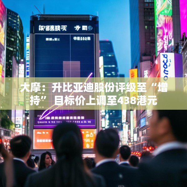 大摩：升比亚迪股份评级至“增持” 目标价上调至438港元