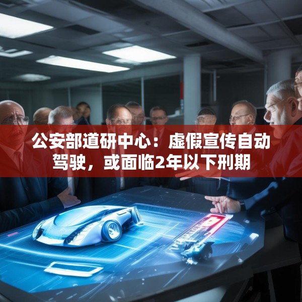公安部道研中心：虚假宣传自动驾驶，或面临2年以下刑期