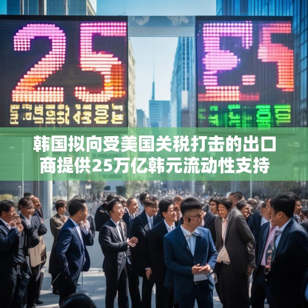 韩国拟向受美国关税打击的出口商提供25万亿韩元流动性支持
