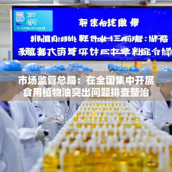 市场监管总局：在全国集中开展食用植物油突出问题排查整治