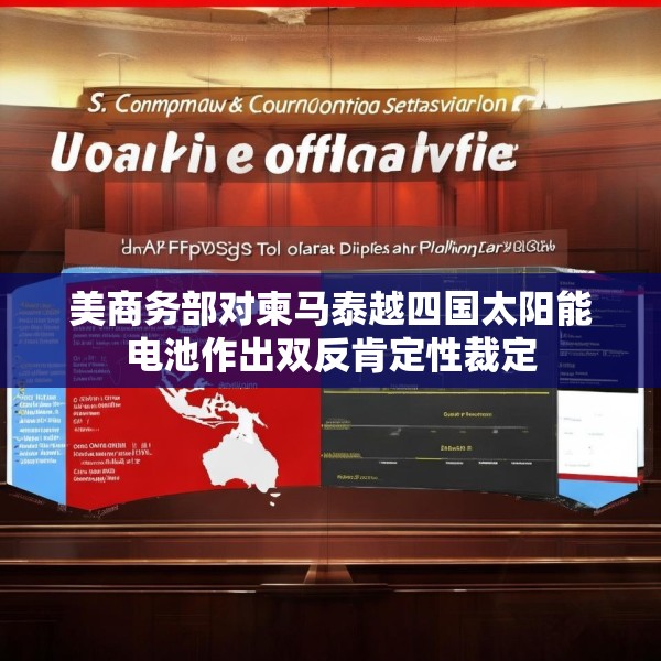 美商务部对柬马泰越四国太阳能电池作出双反肯定性裁定