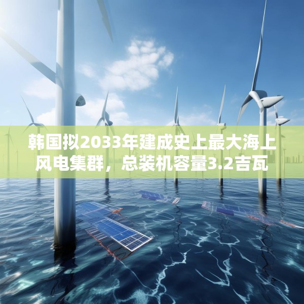 韩国拟2033年建成史上最大海上风电集群，总装机容量3.2吉瓦