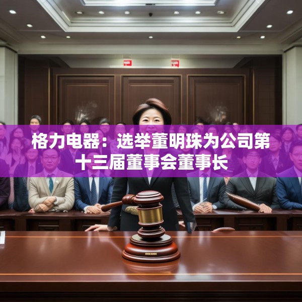 格力电器：选举董明珠为公司第十三届董事会董事长