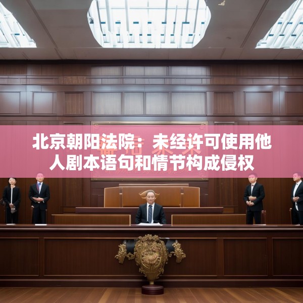 北京朝阳法院：未经许可使用他人剧本语句和情节构成侵权