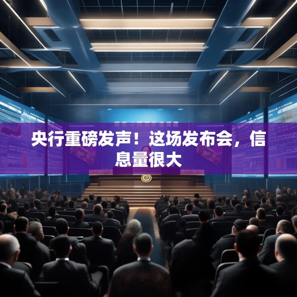 央行重磅发声！这场发布会，信息量很大