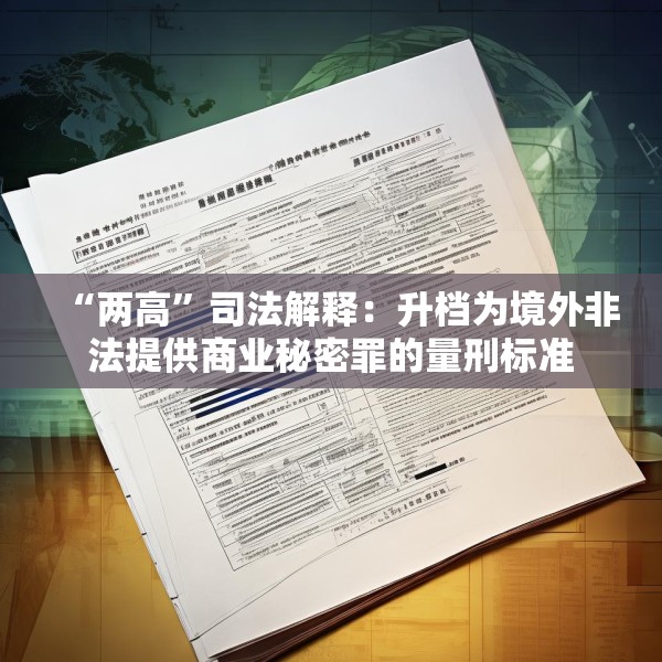“两高”司法解释：升档为境外非法提供商业秘密罪的量刑标准