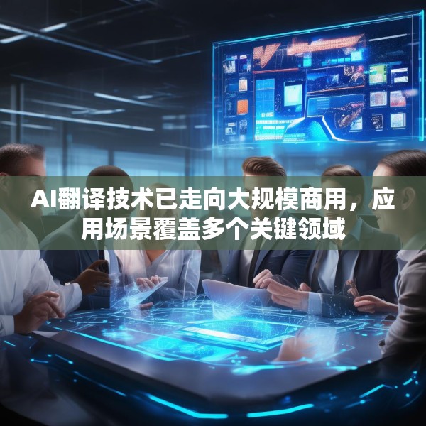 AI翻译技术已走向大规模商用，应用场景覆盖多个关键领域
