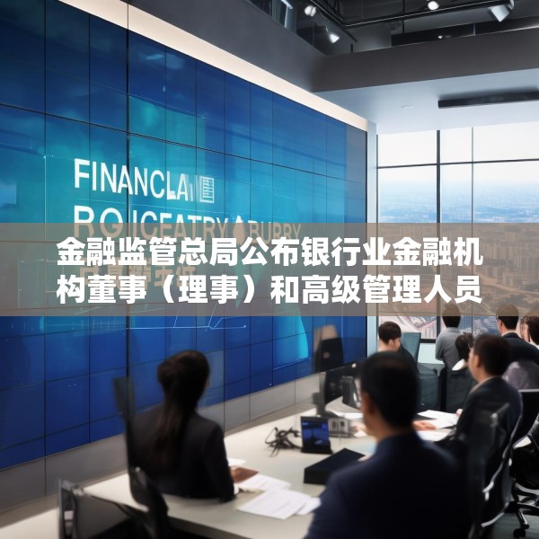 金融监管总局公布银行业金融机构董事（理事）和高级管理人员任职资格管理办法