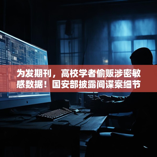 为发期刊，高校学者偷贩涉密敏感数据！国安部披露间谍案细节