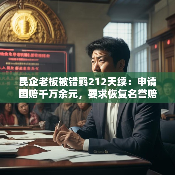 民企老板被错羁212天续：申请国赔千万余元，要求恢复名誉赔礼道歉