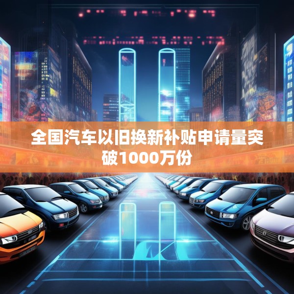 全国汽车以旧换新补贴申请量突破1000万份