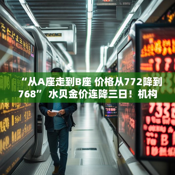 “从A座走到B座 价格从772降到768” 水贝金价连降三日！机构调整预期