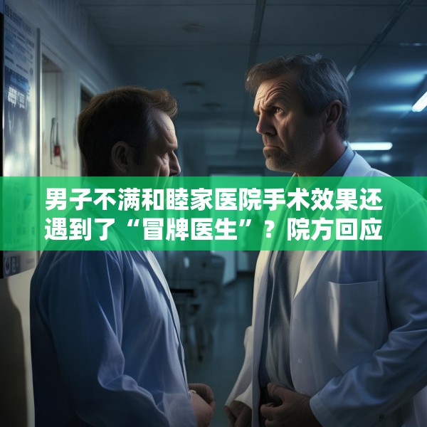 男子不满和睦家医院手术效果还遇到了“冒牌医生”？院方回应