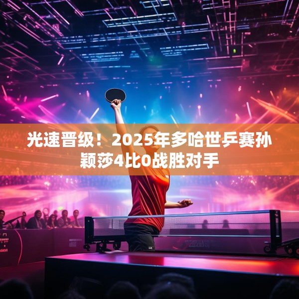 光速晋级！2025年多哈世乒赛孙颖莎4比0战胜对手