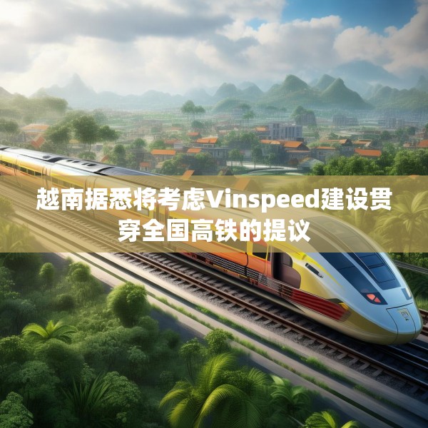 越南据悉将考虑Vinspeed建设贯穿全国高铁的提议