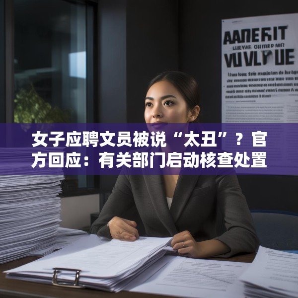 女子应聘文员被说“太丑”？官方回应：有关部门启动核查处置