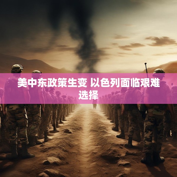 美中东政策生变 以色列面临艰难选择